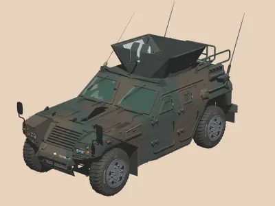 Japan Ground Self Defense Force Komatsu light armored vehicle 3D model
