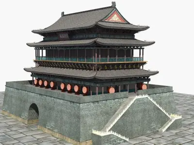 Drum Tower of Xi An  3D model