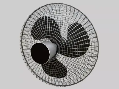 Cabin Fan Low-poly 3D model