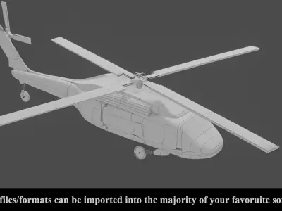 Helicopter - Game Ready - PBR 3D model Low-poly 3D model