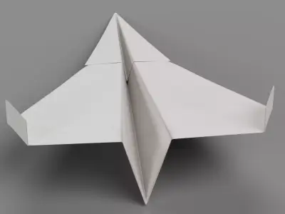 Paper Plane V2 Low-poly 3D model