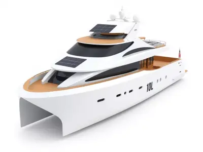 Luxury Yacht model pack Low-poly 3D model