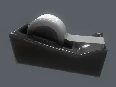 White Tape Low-poly 3D model