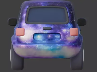 Chibi Stylized Galaxy SUV Low-poly 3D model