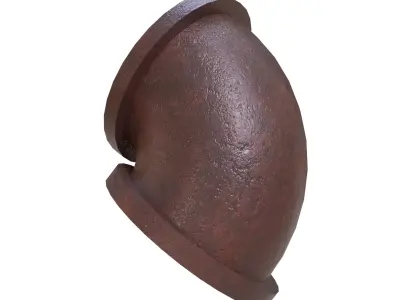 lowpoly pipe old rusty Low-poly 3D model
