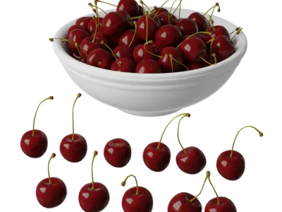  Cherries Fruit Bowl Food Model  purchase