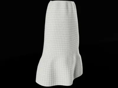 1890s Petticoat Low-poly 3D model
