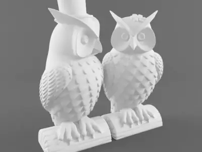sitting Owl 3D model