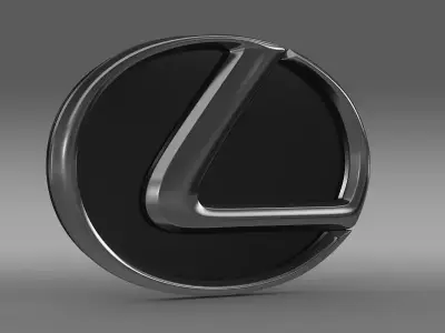 Lexus motors logo 3D model
