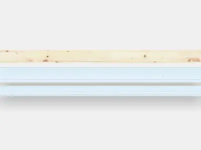 SKYTTA Rail for sliding door frame Low-poly 3D model