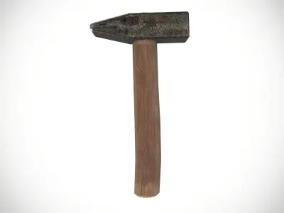 Hammer Low-poly 3D model 6