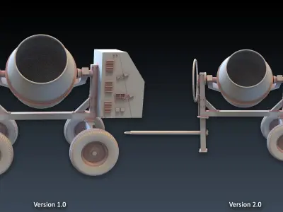CEMENT MIXER MACHINE 3D MODEL 3D model