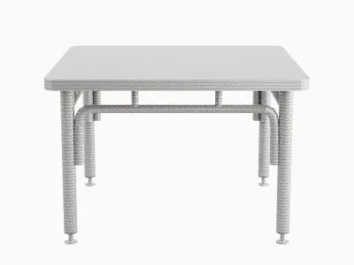 Metallic Table 02 Low-poly 3D model