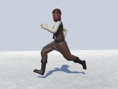 Pirate 2 Avatar Rigged Low-poly 3D model