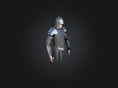 Chainmail Armor Low-poly 3D model