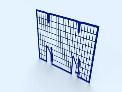 Brick guard for scaffolding Low-poly 3D model