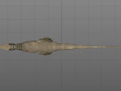 Raptor textued high poly 3D model