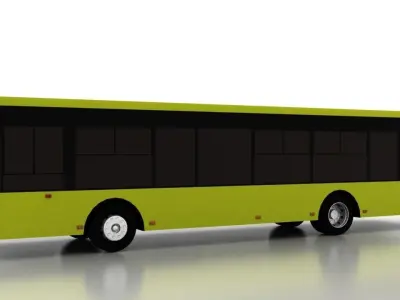 Bus Bogdan A70110 Low Low-poly 3D model