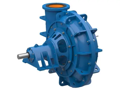Horizontal Centrifugal Pump Low-poly 3D model