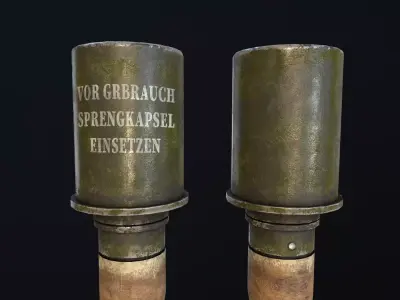 Grenade low poly  Low-poly 3D model