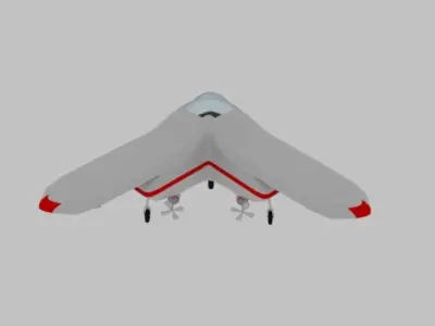 Electrical Aircraft Low-poly 3D model