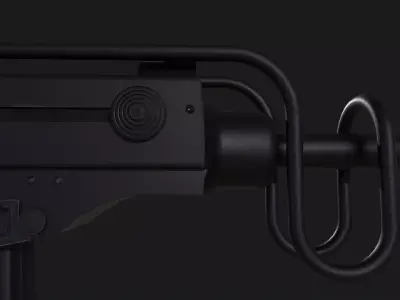 Skorpion vz61 Submachine Gun Low-poly 3D model
