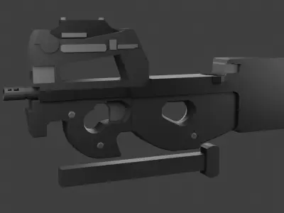 Simple P90 Free 3D model