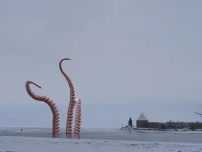 Kraken Octopus Tentacle Rigged Low-poly 3D model