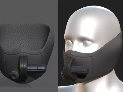 Gas mask helmet scifi fantasy armor hats military Low-poly Low-poly 3D model buy