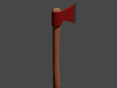 Low poly Axe Free 3D model