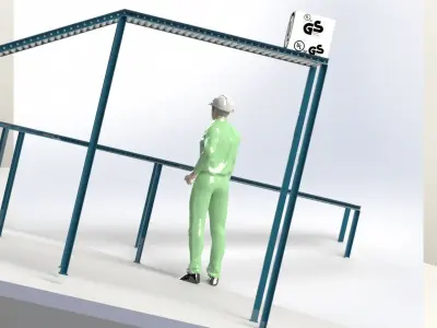 Roller Conveyor with Solidworks 3D model