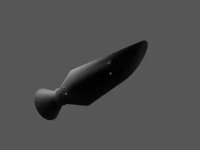 Sci-Fi Futuristic Action Camera half liye camera Low-poly 3D model