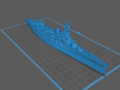 IJN HYUGA BATTLESHIP WARSHIP 3D MODEL 3D model