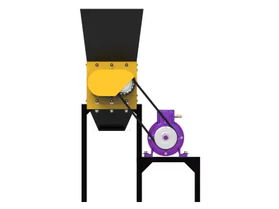 Industrial Shredder Low-poly 3D model