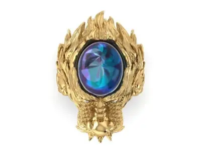 Dragon sapphire ring 3D model