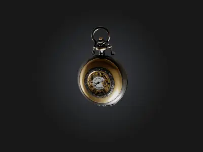 Pocket Watch Model Low-poly 3D model
