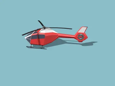 helicopter Low-poly 3D model buy