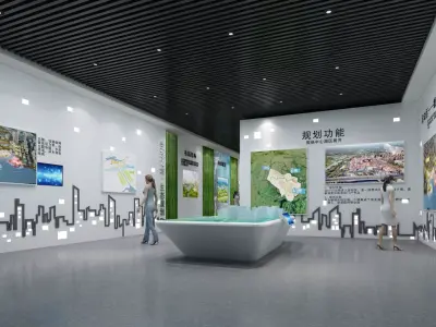 Hall Exhibition Industrial Modern of 3D model