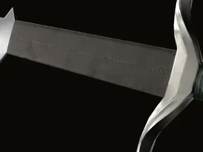 3D Model Flamberg Sword Low-poly 3D model