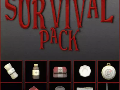 SURVIVAL PACK Low-poly 3D model