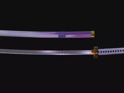 Katana Ishida Masamune Low-poly 3D model