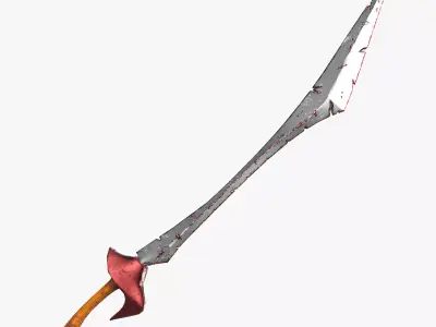 Cursed Elven Blade Low-poly 3D model