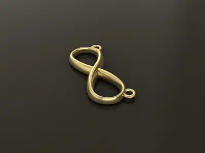 Infinity Pendant MId Size 20mm Width 3D print model