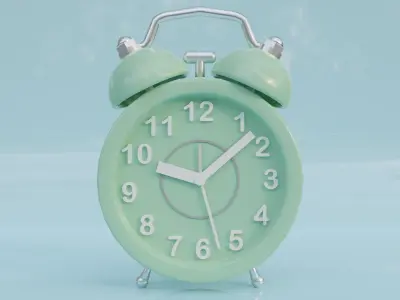 Table alarm Clock Low-poly 3D model