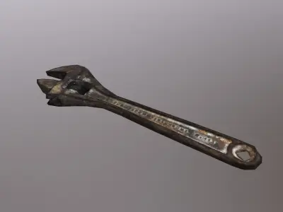 tools hammer wrench clamp Low-poly 3D model