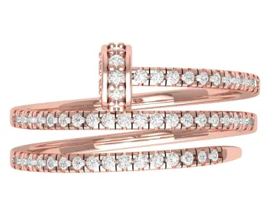  Adjustable Nail Ring For Women Ring 3D print model