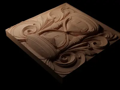 Hourglass CNC 3d Print High Relief Sand Casting 3D print model