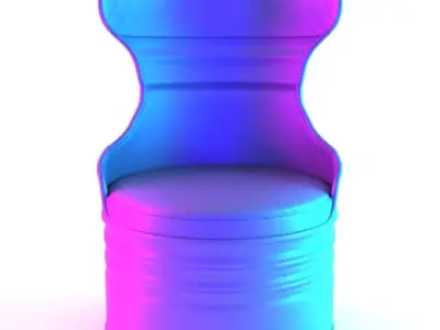  Carbon  Oil Drum Industrial Barrel Lounge Chair toy 3D print model