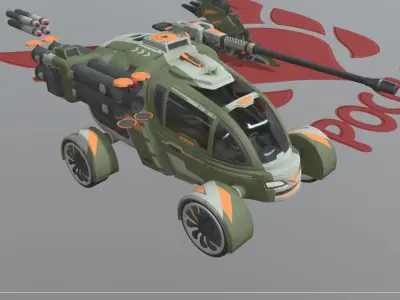 POCA Multirole Future Vehicles Low-poly 3D model