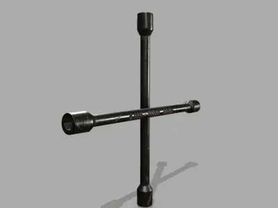   Lug Wrench Low-poly 3D model